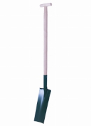 Draining spade + wooden shaft