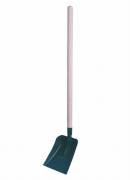 Sand shovel with wooden shaft